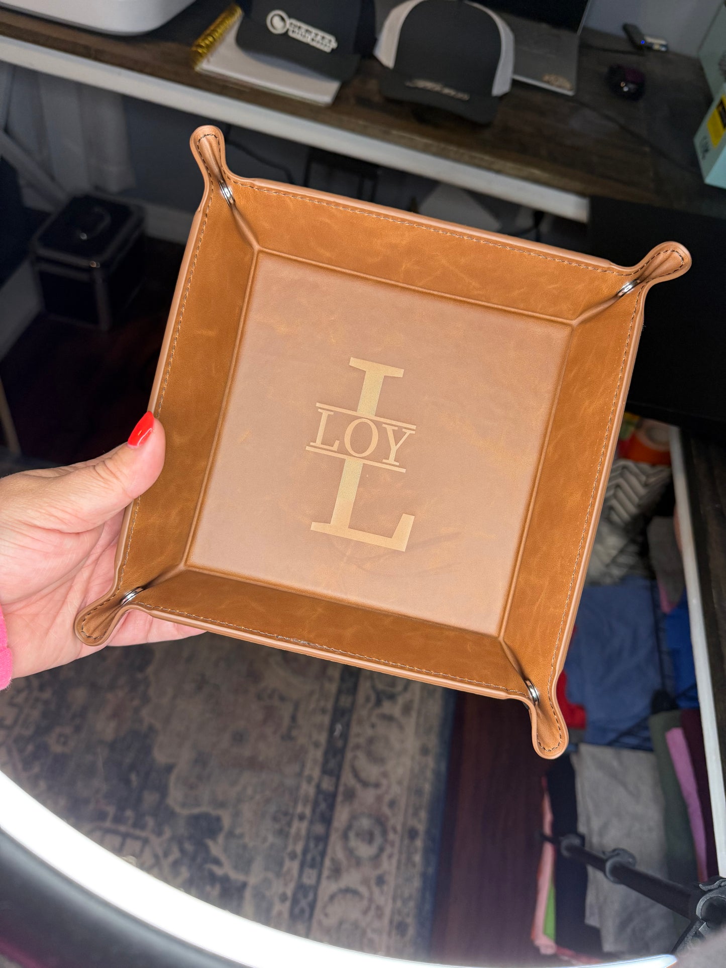 Leather Valet Tray