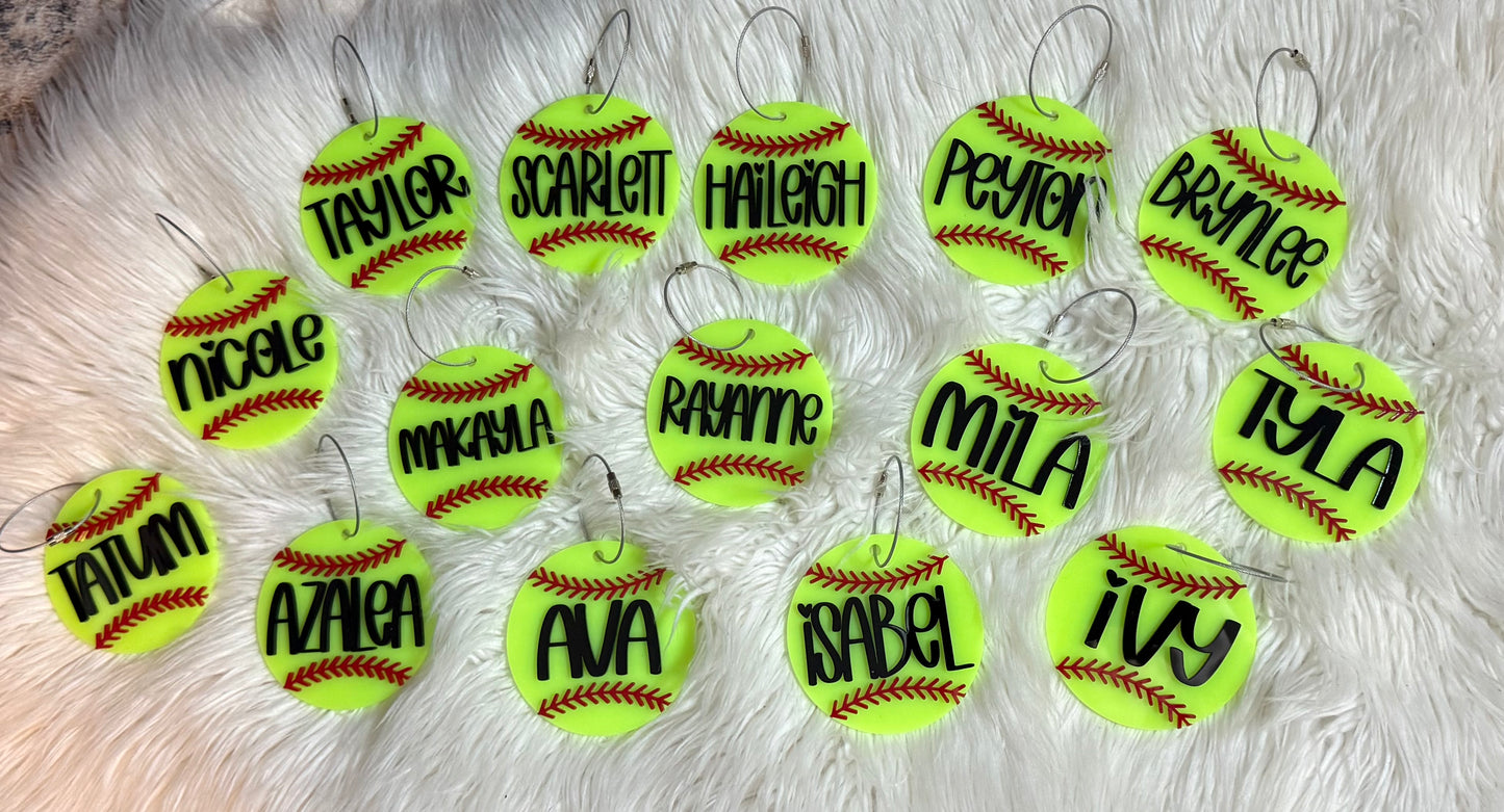 Softball Bag Tag