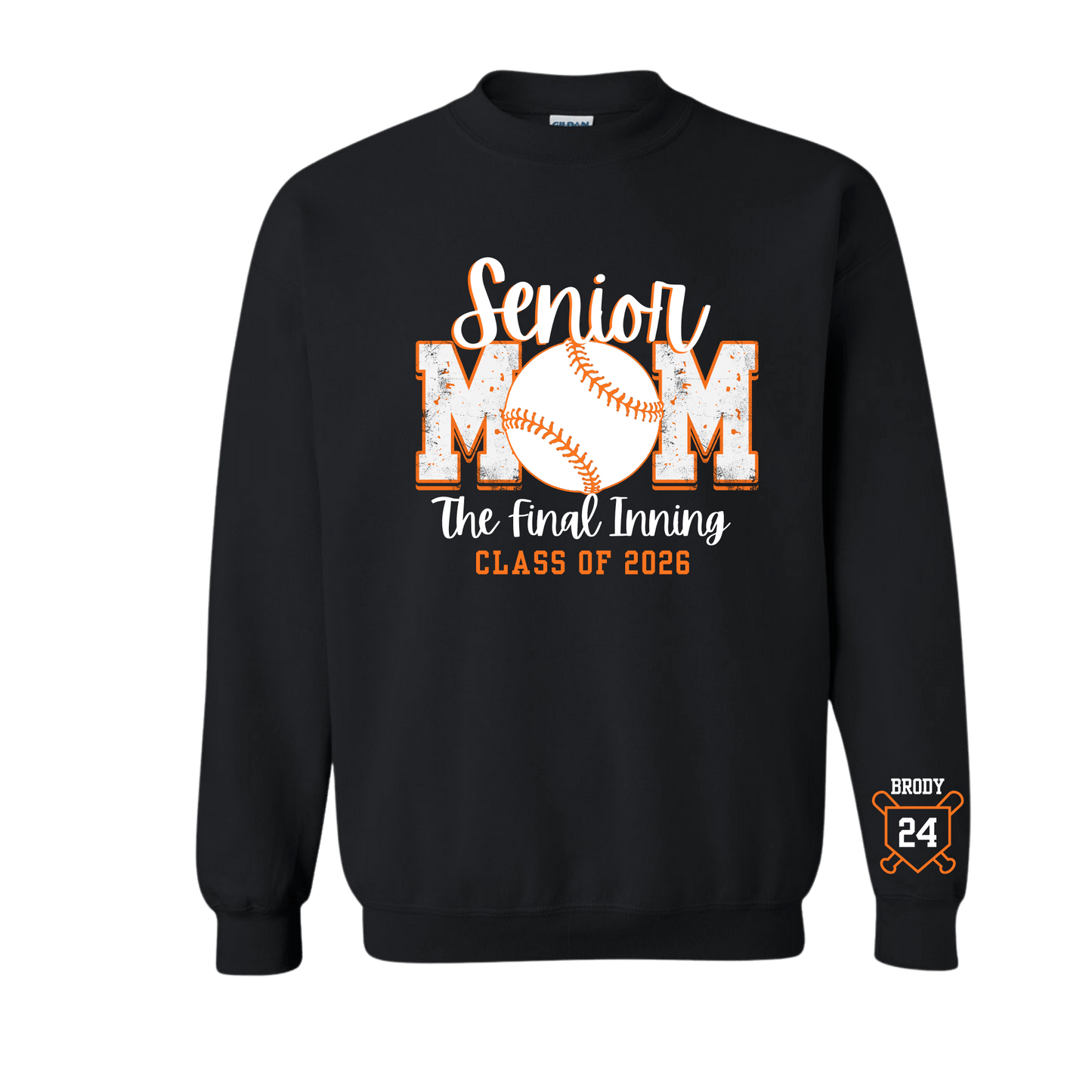 Senior Mom The Final Inning Crewneck