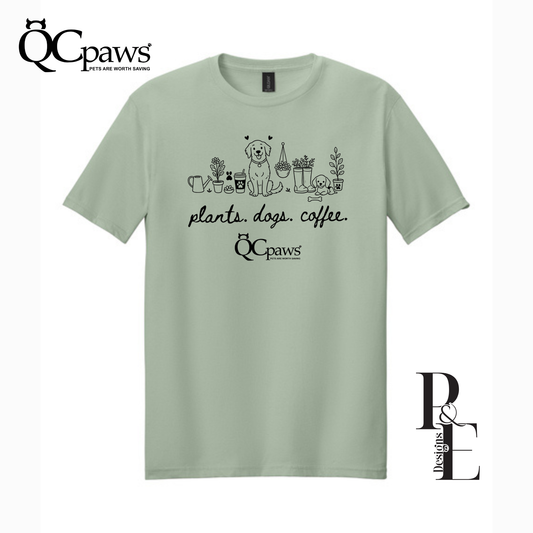 Plants Dogs Coffee - Tshirt